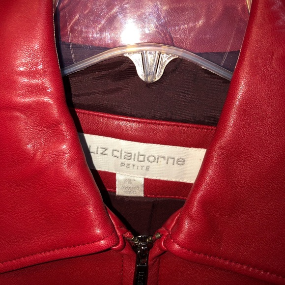 Liz Claiborne leather blazer - Picture 2 of 4